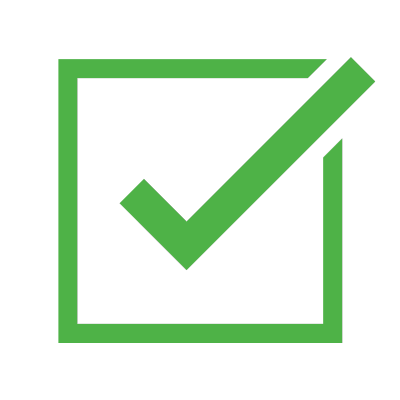 Bright green checkmark, it represents a checklist item on a crawlspace inspection checklist by The Solutions Group